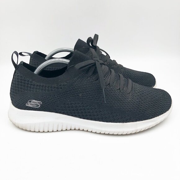 SKECHERS Ultra Flex Statements Sneakers Black Slip On Womens 8.5 - Picture 3 of 8